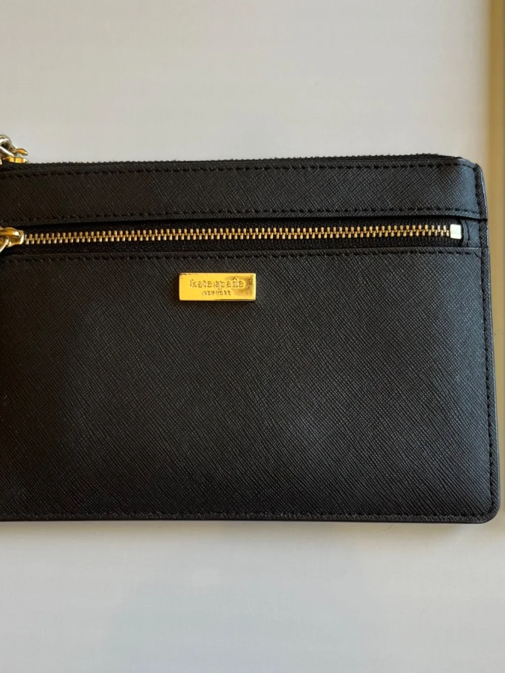 Kate Spade Leather Wristlet Pouch Black
